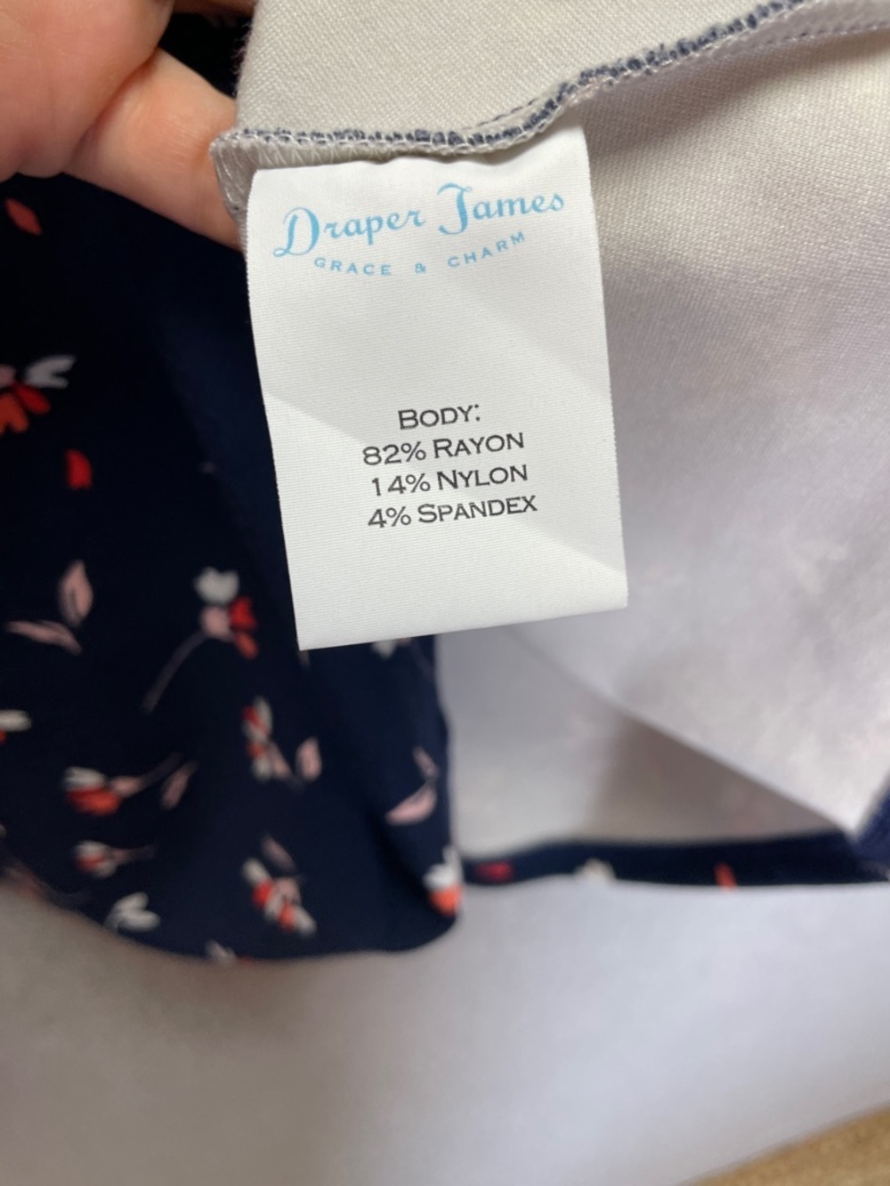 Draper James Floral Print Ponte Stretch Knit Knee Length Dress - Picture 3 of 4